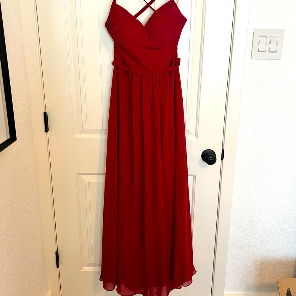Azazie Burgundy Bridesmaid Dress